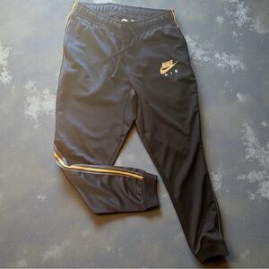 Nike Black and Gold Joggers Tapered Athletic Wear